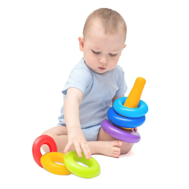 Colorful Stacking Ring Toys - 5 Pieces (1-2 Years)