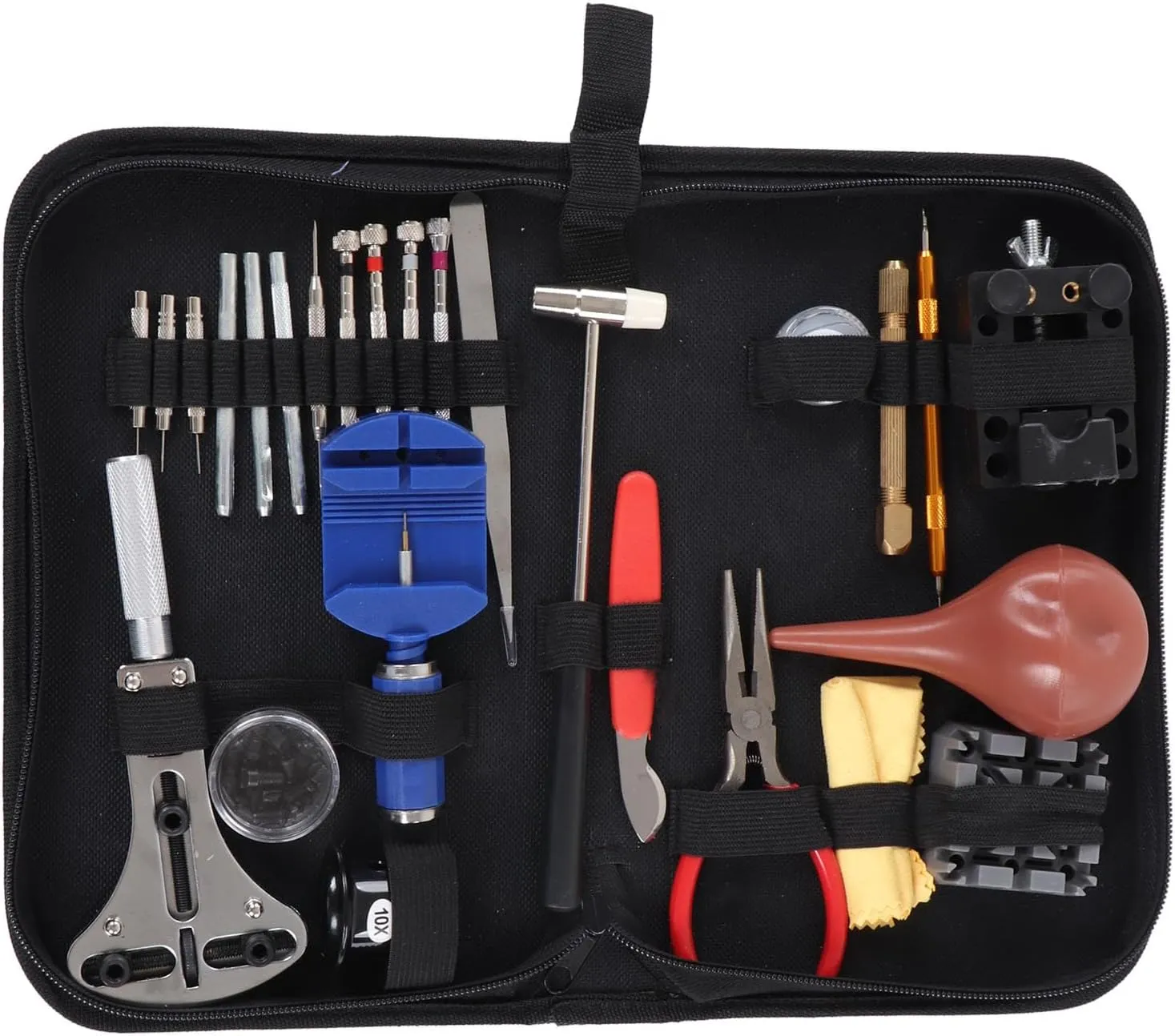 Complete Watch Repair Kit with Battery Replacement Tools, Link Removal Set, and Opener Durable Alloy Steel Construction, Portable Carrying for Easy Storage and Transpo