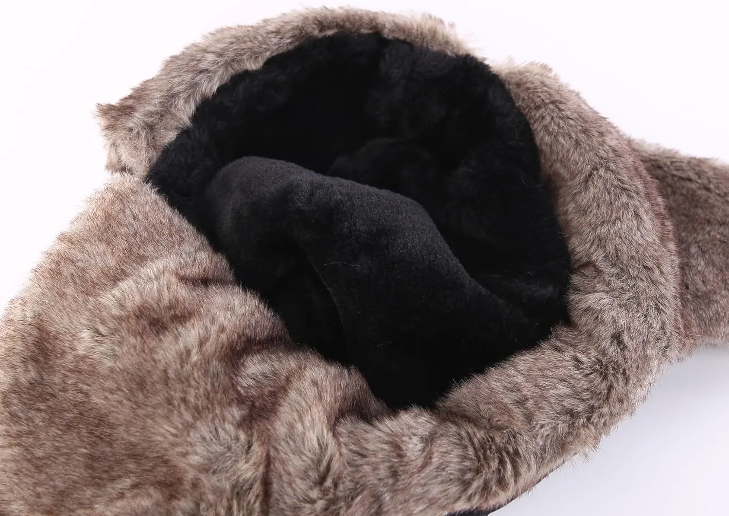 Connectyle Men's Trooper Trapper Hat Warm Winter Hats with Removable Face Mask Earflaps Faux Fur Hunting Outdoor Hat