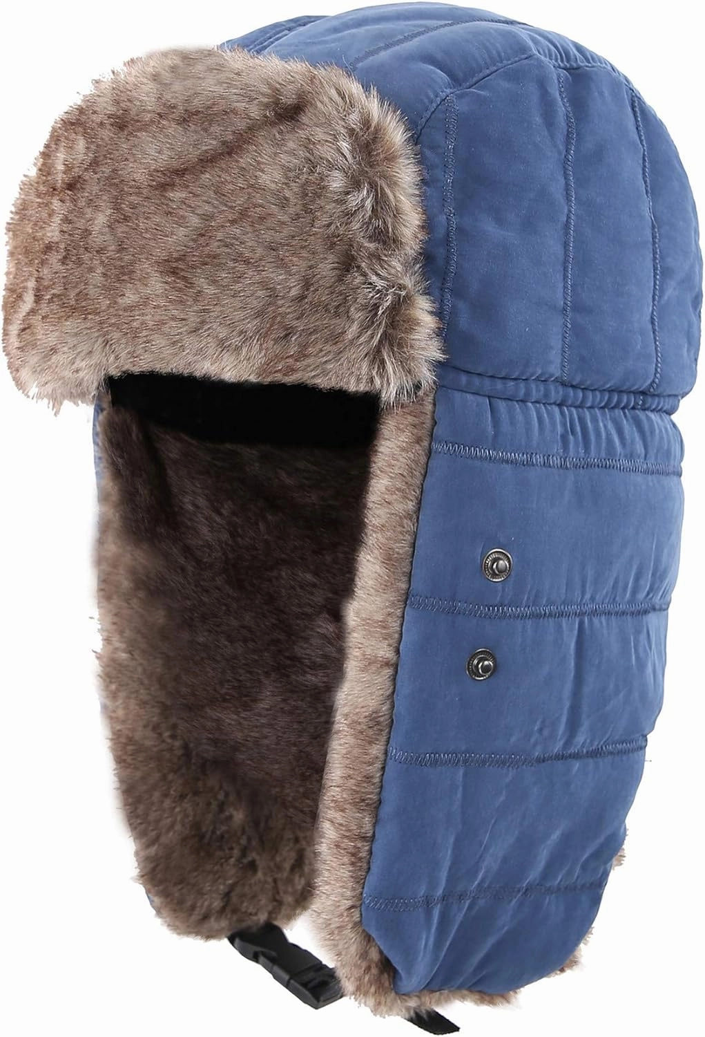 Connectyle Men's Trooper Trapper Hat Warm Winter Hats with Removable Face Mask Earflaps Faux Fur Hunting Outdoor Hat