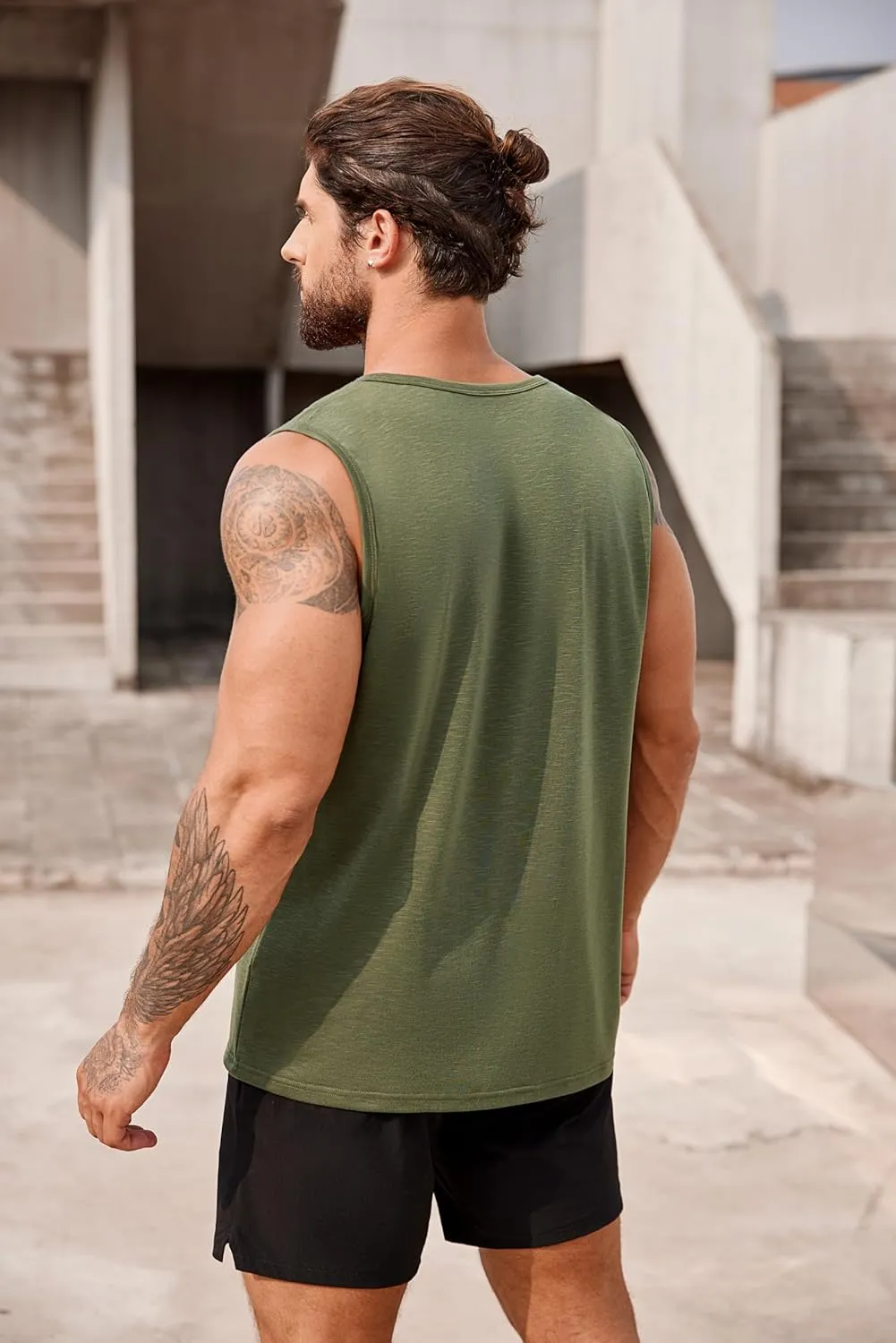 COOFANDY Men's Workout Tank Top 2 Pack Casual Soft Sleeveless Gym Muscle Shirts Bodybuilding Tee