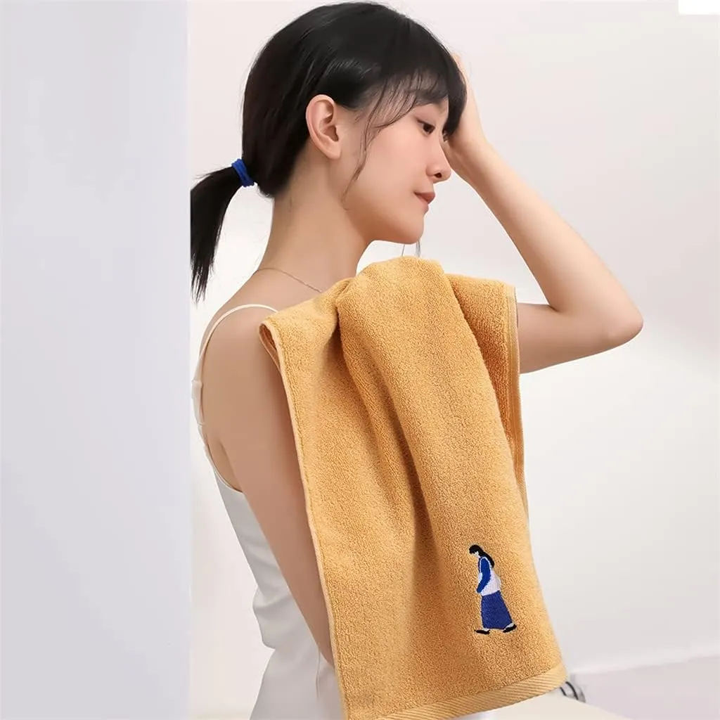 Cotton Face Wash Household Female and Male Bath Thin Section Wiping Face Couple Absorbent Towel(E)