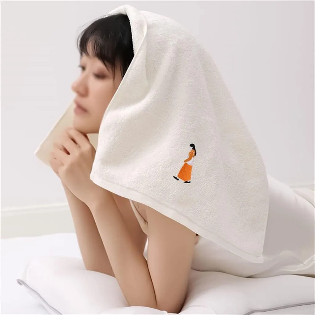 Cotton Face Wash Household Female and Male Bath Thin Section Wiping Face Couple Absorbent Towel(E)