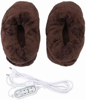 CozyFeet Electric Heated Slippers - Temperature Adjustable Winter Plush Heating Shoes Unisex Footwear for Warmth and Comfort-size1