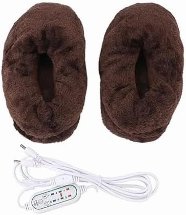 CozyFeet Electric Heated Slippers - Temperature Adjustable Winter Plush Heating Shoes Unisex Footwear for Warmth and Comfort-size1