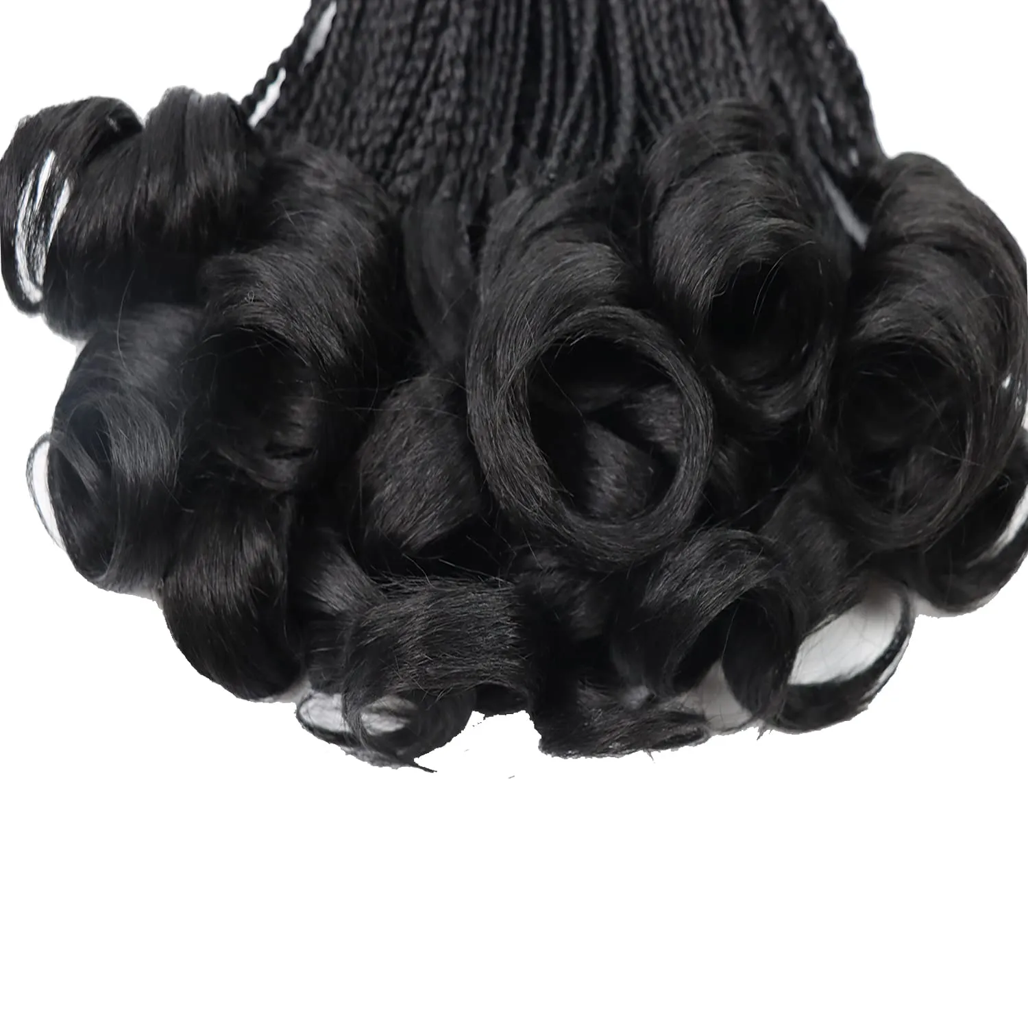 Curly Crochet Hair for Women Goddess Box Braids Crochet Hair Pre Looped French Curl Braiding Hair Crochet Braids 14 Inch 7 Packs French Curls Braids Layered Knotless Hair Extensions(1B)