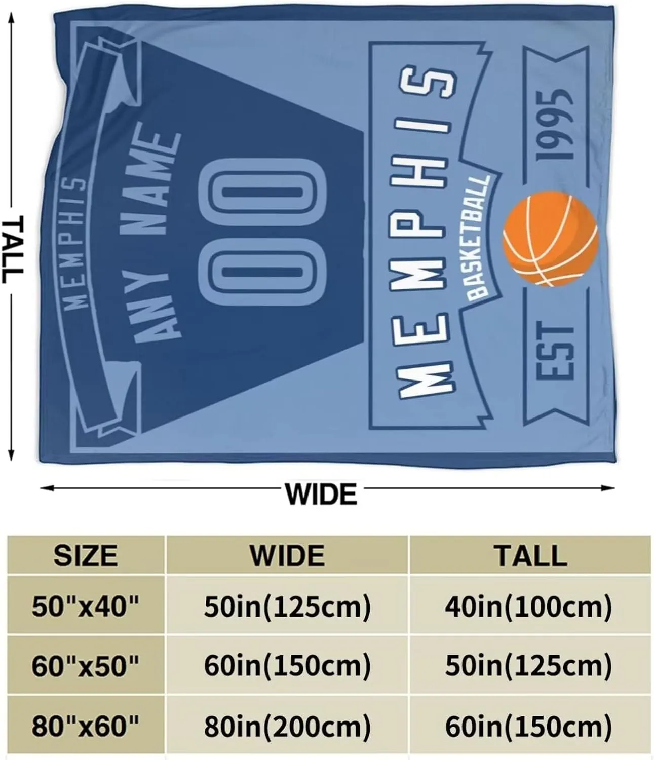 Custom Basketball Throw Blankets Personalized Ultra-Soft Micro Fleece Blankets with Name Numbers for Fans Gifts