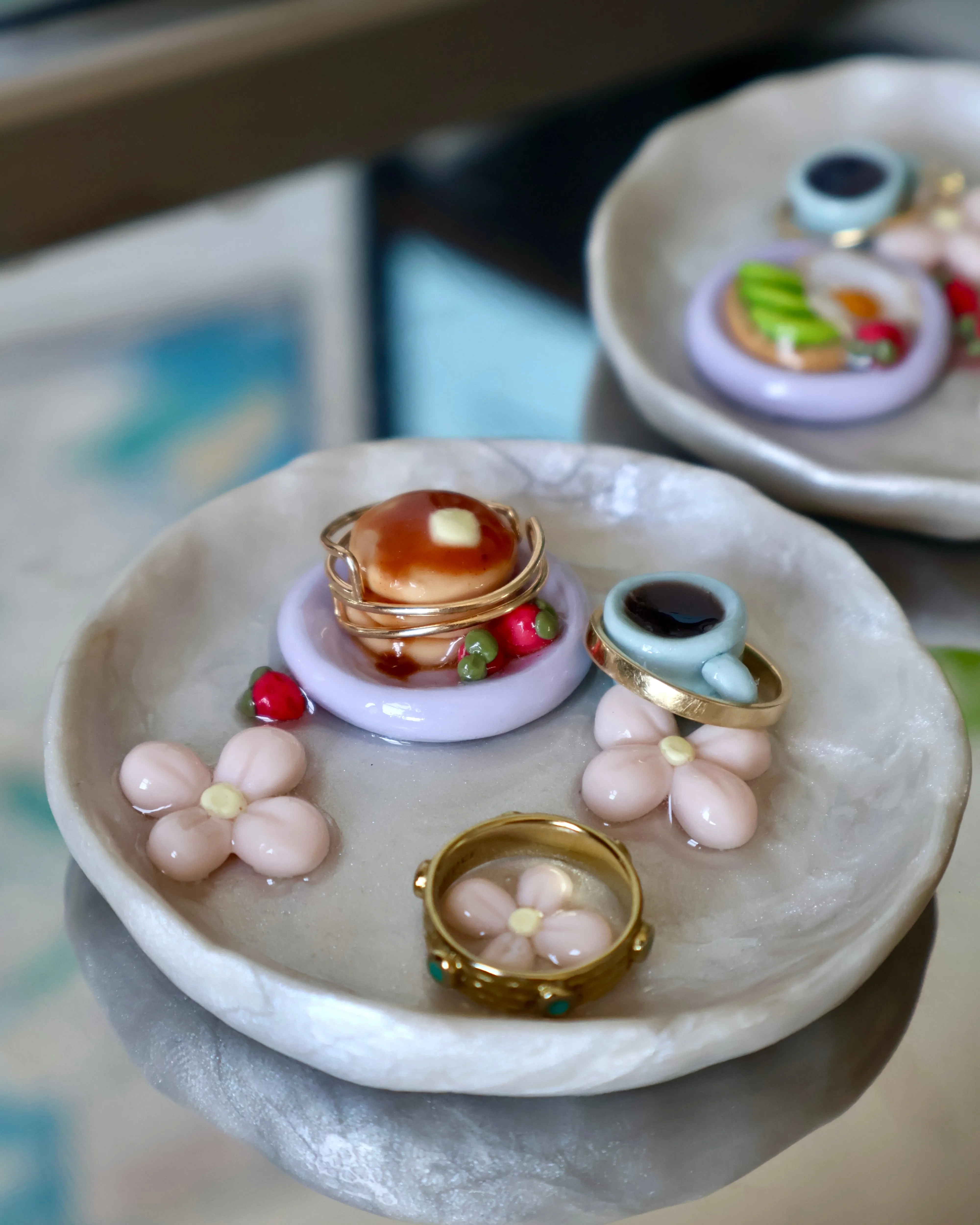 Customizable Breakfast Trinket Dish/Ring Holder