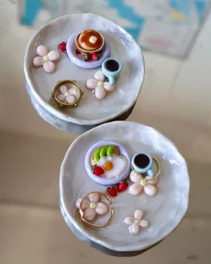 Customizable Breakfast Trinket Dish/Ring Holder