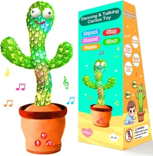 Dancing Talking Cactus Toy with Adjustable Volume, Interactive Cactus Baby Toys for 6-18 Months , Birthday Gifts for Baby, Gifts for 1 2 Year Old Girl Boy
