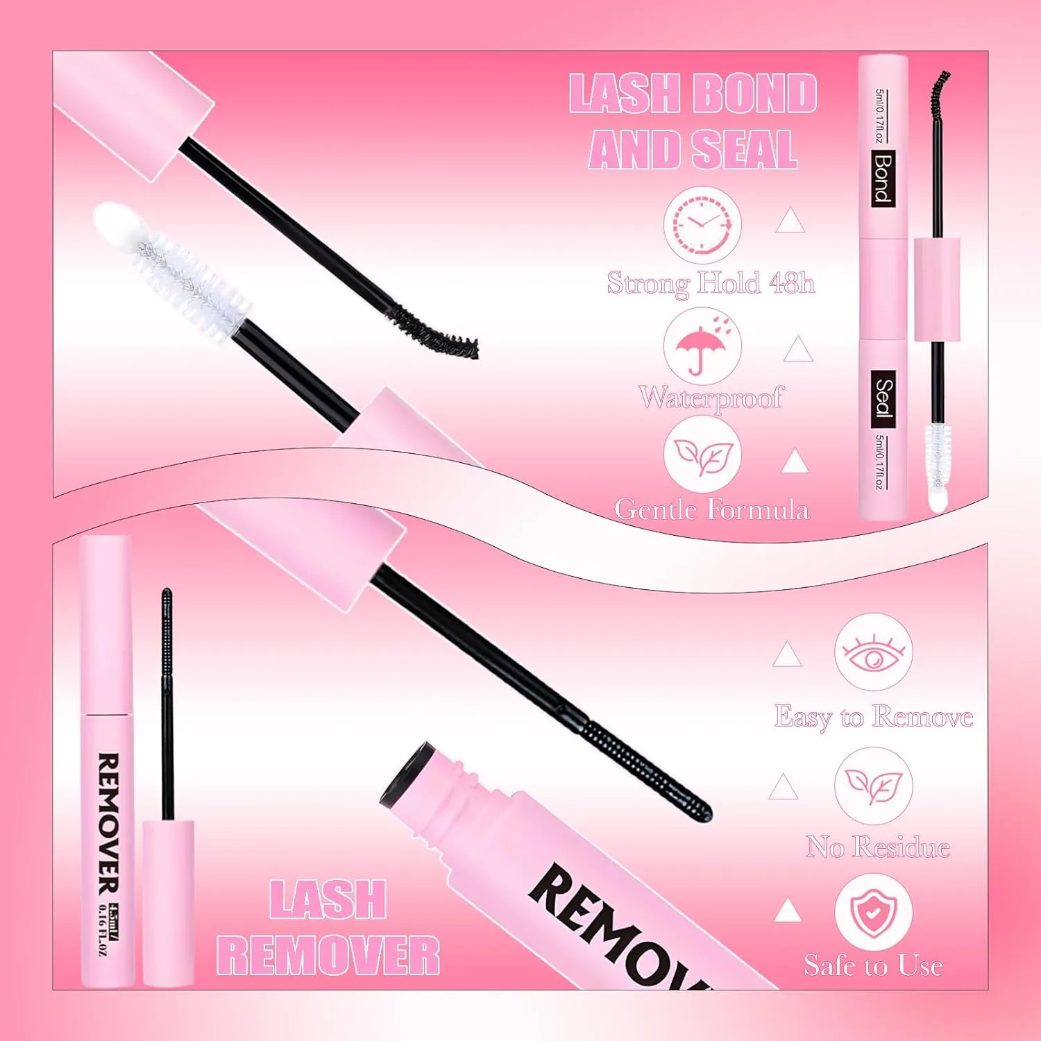 DAODER Thick Short Eyelash Extension Kit 9-13MM Wispy Fluffy Lash Clusters Kit with Remover 50D 60D 80D 100D Cluster Eyelash Extensions D Curl with Bond And Seal 640pcs (50D 60D 80D 100D Kit 9-13MM)