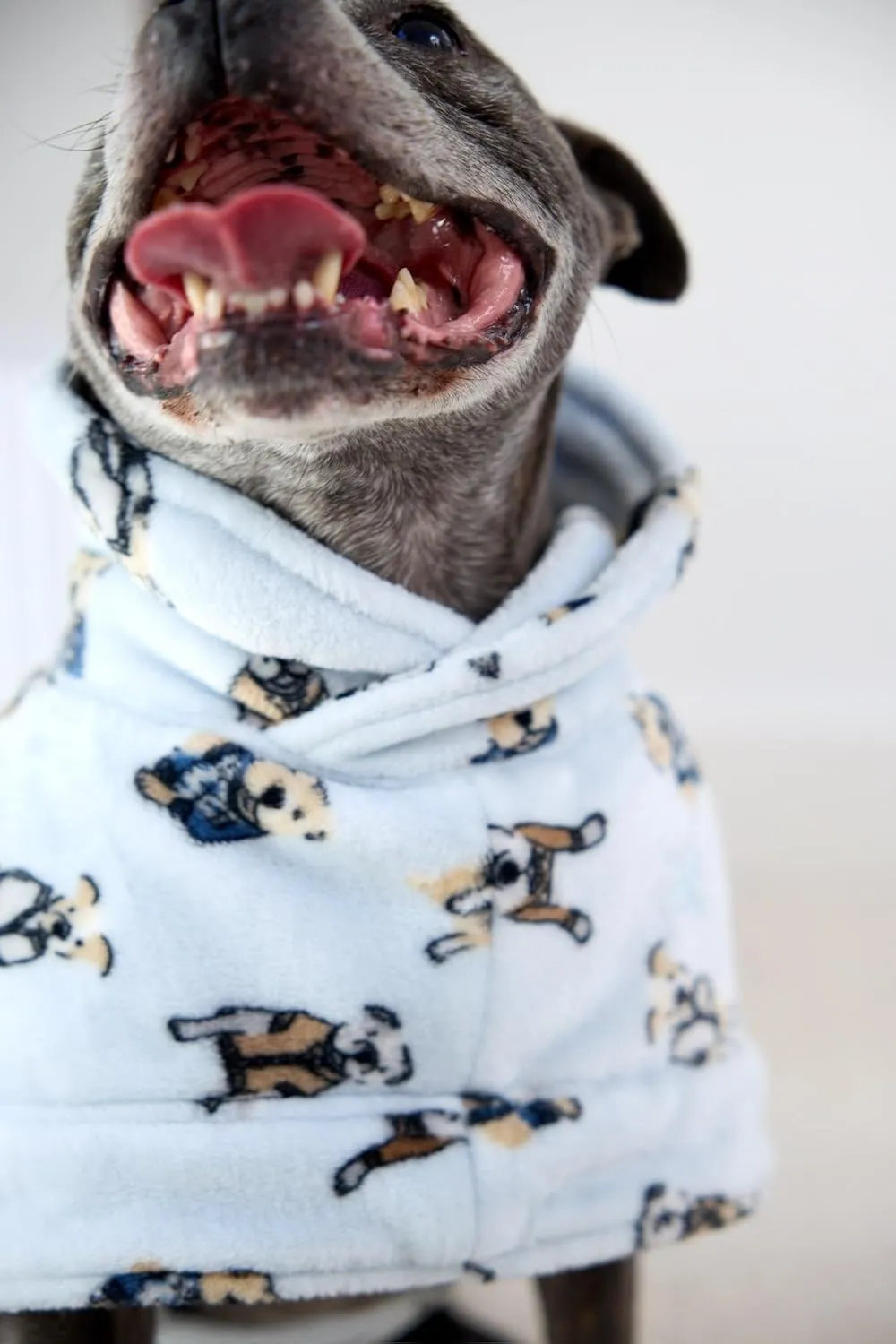 Darren & Phillip Snuggle Buddy Calming Dog Robe | Preppy Pups Ultra-Soft, Plush Robe for Dogs, Cozy & Warm Pet Bathrobe with Adjustable Fit, Body Strap Calms Dogs, Matches Women's Plush Robe