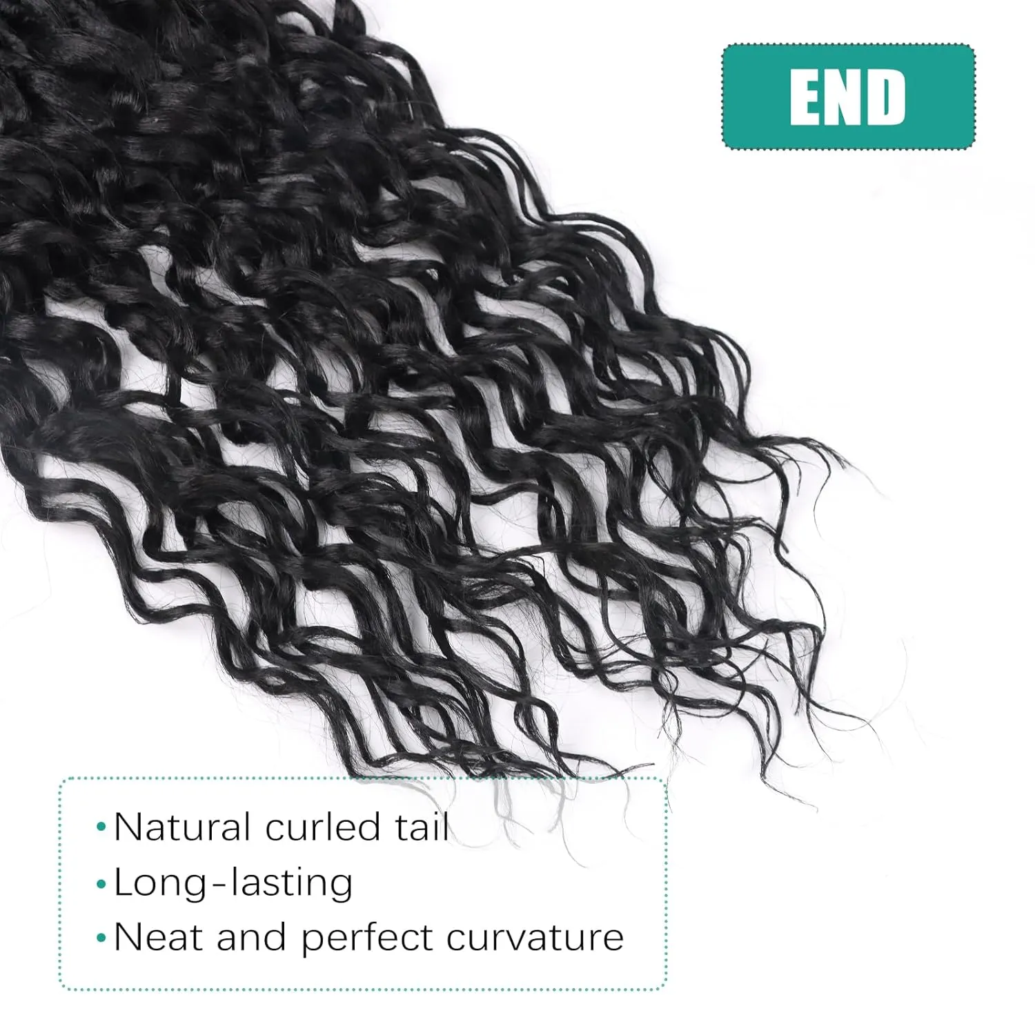 Deep Faux Locs Crochet Hair 18 Inch 8 Packs Goddess Locs Crochet Hair Soft Loc Crochet Braids with Curly Ends Pre Looped Deep Wavy Crochet Braids for Black Women (18 Inch/Pack of 8, 1B)