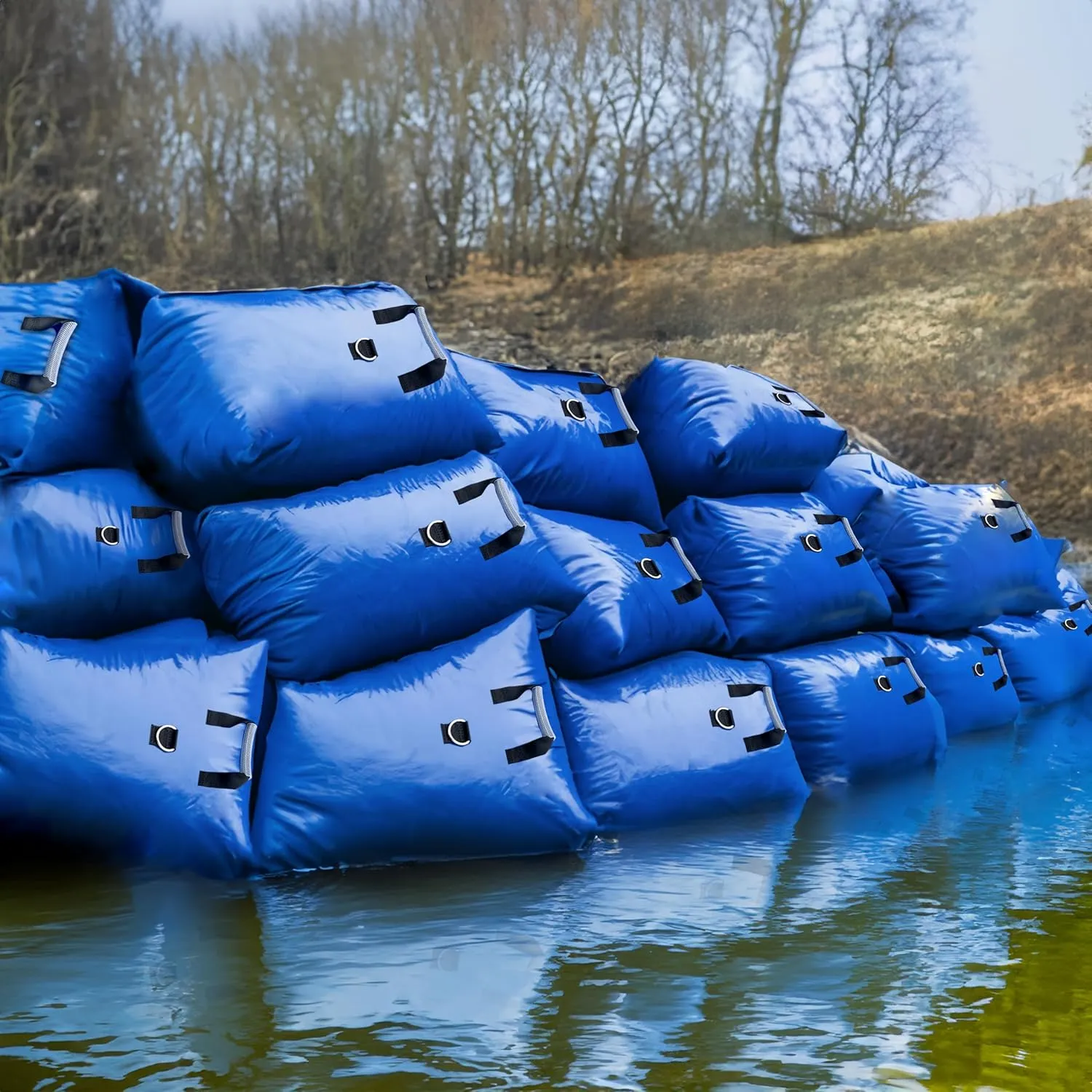 Deluxe Extra Durable Vinyl Sand Bags, Anchor Safety Product for Inflatable Bounce House, Water Slides, Canopies and Tents, Holds 50 Pound Capacity, 4 Pack