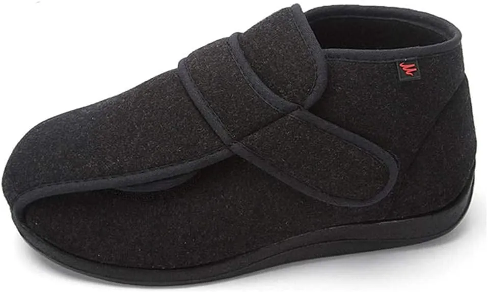 Diabetic Shoes for men, Adjustable House Shoes Warm Plush Fleece Comfortable Non-Skid Relief for Wide Swollen Feet, Elderly, Diabetes, Swelling, Edema, Arthritis