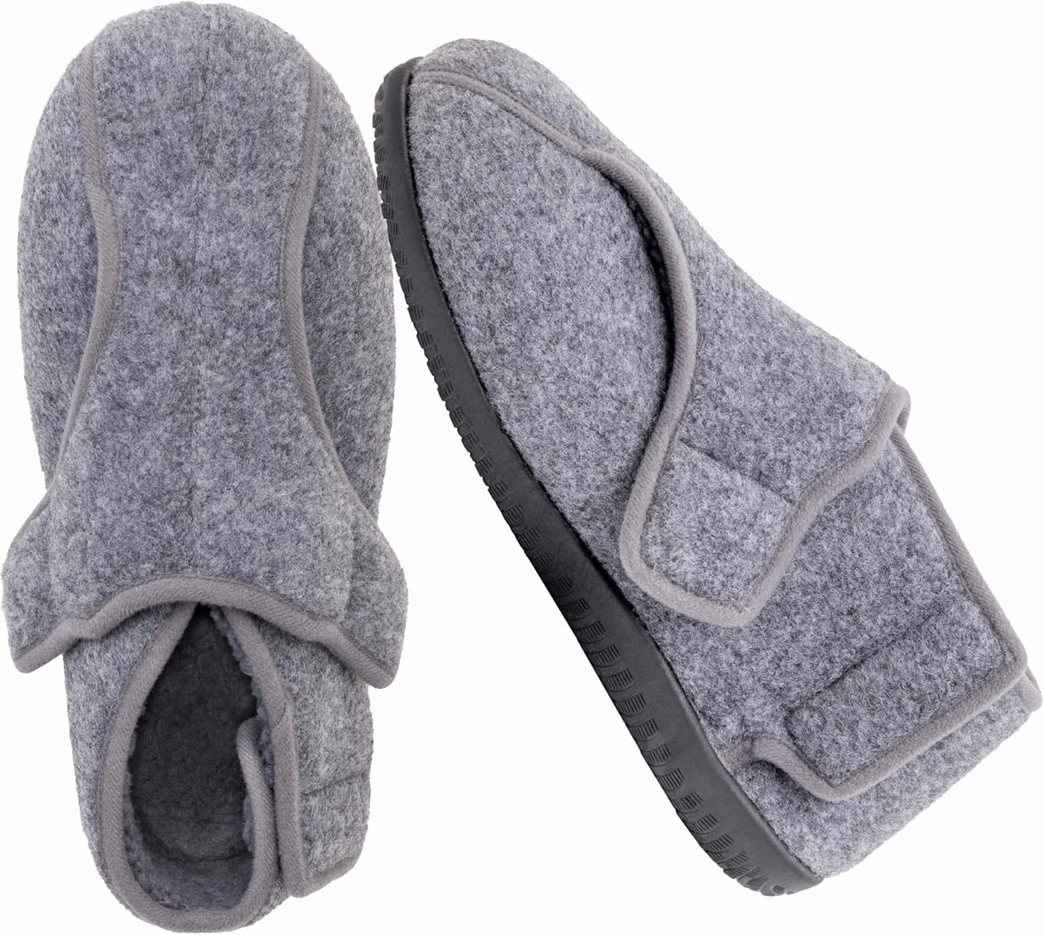 Diabetic Shoes for Men Extra Wide Width Adjustable Men's Diabetic Shoes with Plush Lining Diabetic Slippers for Men Extra Wide Width Foot Pain Relief