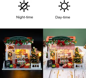 DIY Miniature Dollhouse Kit, Mini House Making Kit with Furnitures, Tiny House Kit to Build for Adults, Hobby Craft Gift for Mothers Day, Christmas Store