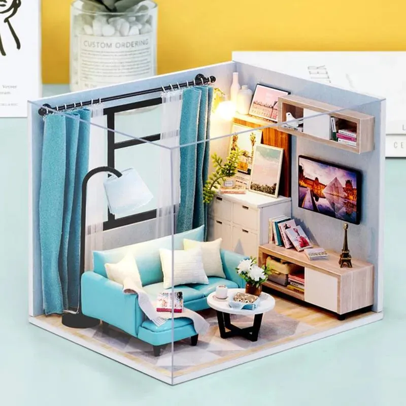DIY Miniature House | Corner of Living Room Dollhouse Kit