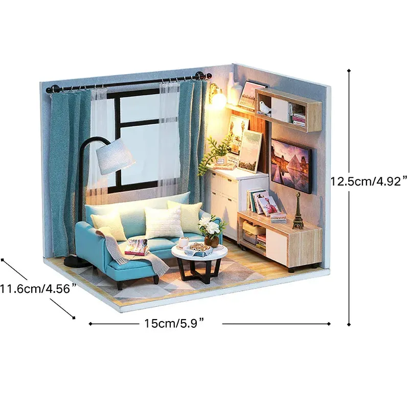 DIY Miniature House | Corner of Living Room Dollhouse Kit