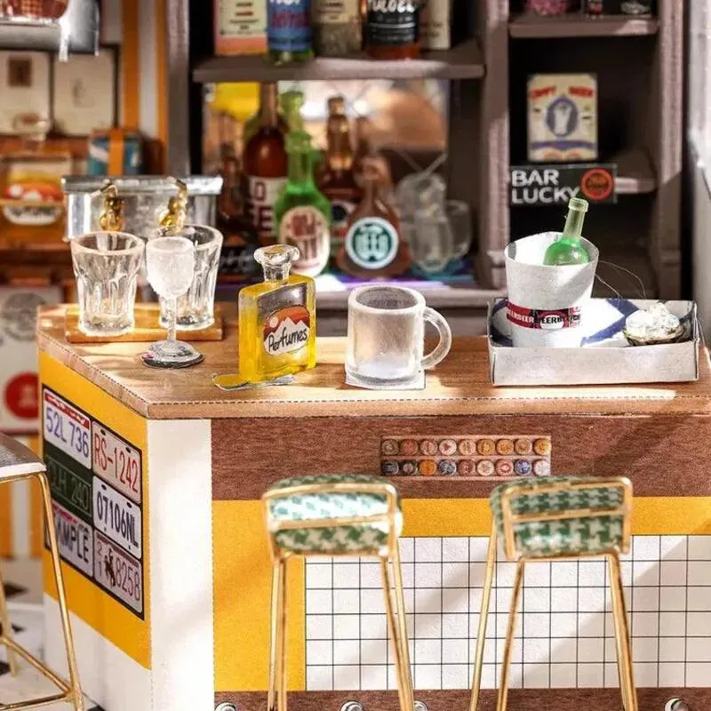 DIY Miniature House | Light Music Bar Dollhouse Kit