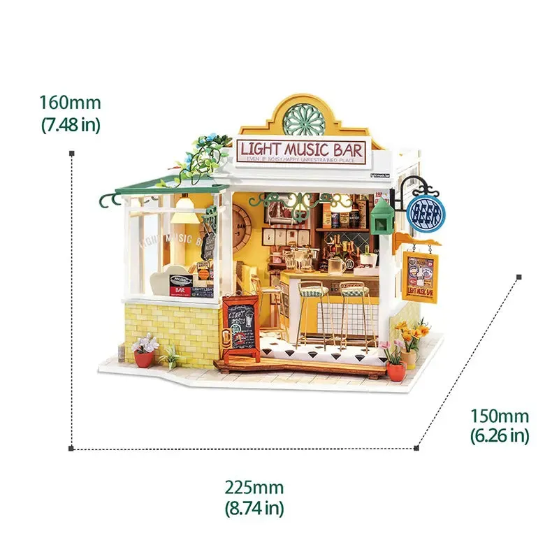 DIY Miniature House | Light Music Bar Dollhouse Kit