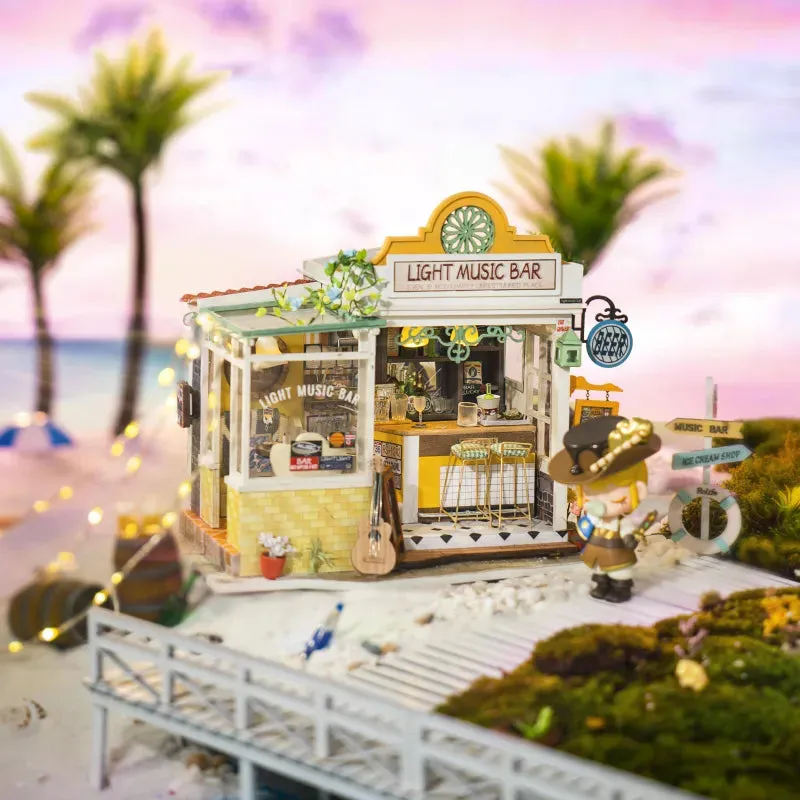 DIY Miniature House | Light Music Bar Dollhouse Kit