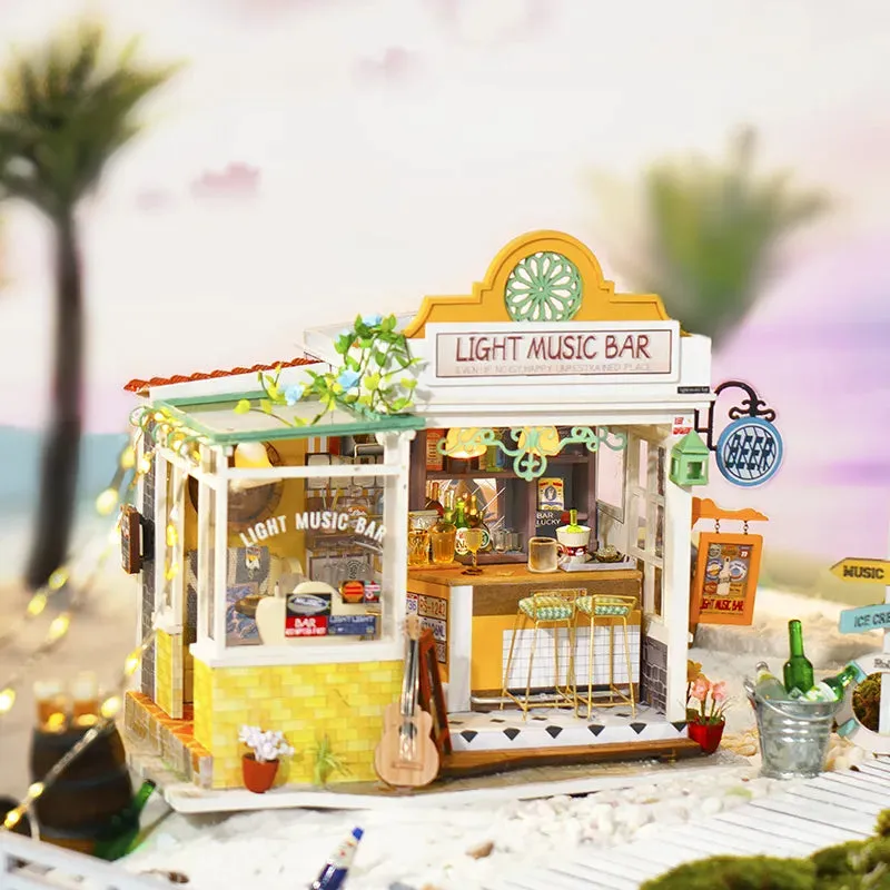 DIY Miniature House | Light Music Bar Dollhouse Kit