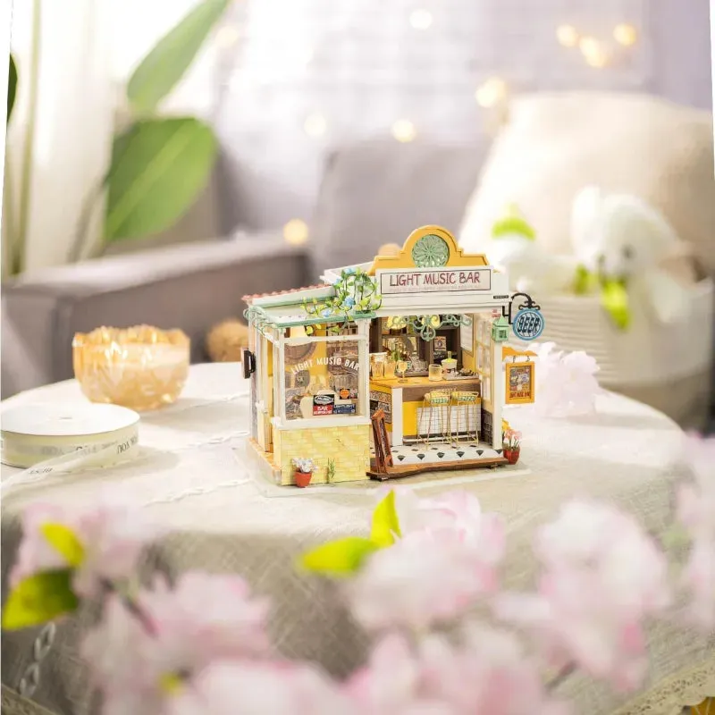 DIY Miniature House | Light Music Bar Dollhouse Kit
