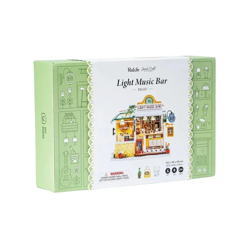 DIY Miniature House | Light Music Bar Dollhouse Kit