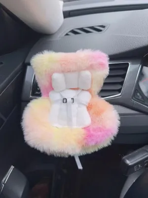 Doll Car Seat for 17cm Dolls, Desktop Stand and Air Vent Clip and, Cute and Functional Car Ornament for Blind Box Doll Fans, Collectors (Type 2)