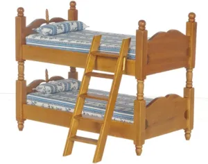 Dollhouse Miniature Bunk Bed with Ladder