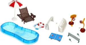 Dollhouse Pool Accessories Miniature Swimming Model for Summer Parties and Fairy Garden Ornaments for Creative Play and DIY Landscapes