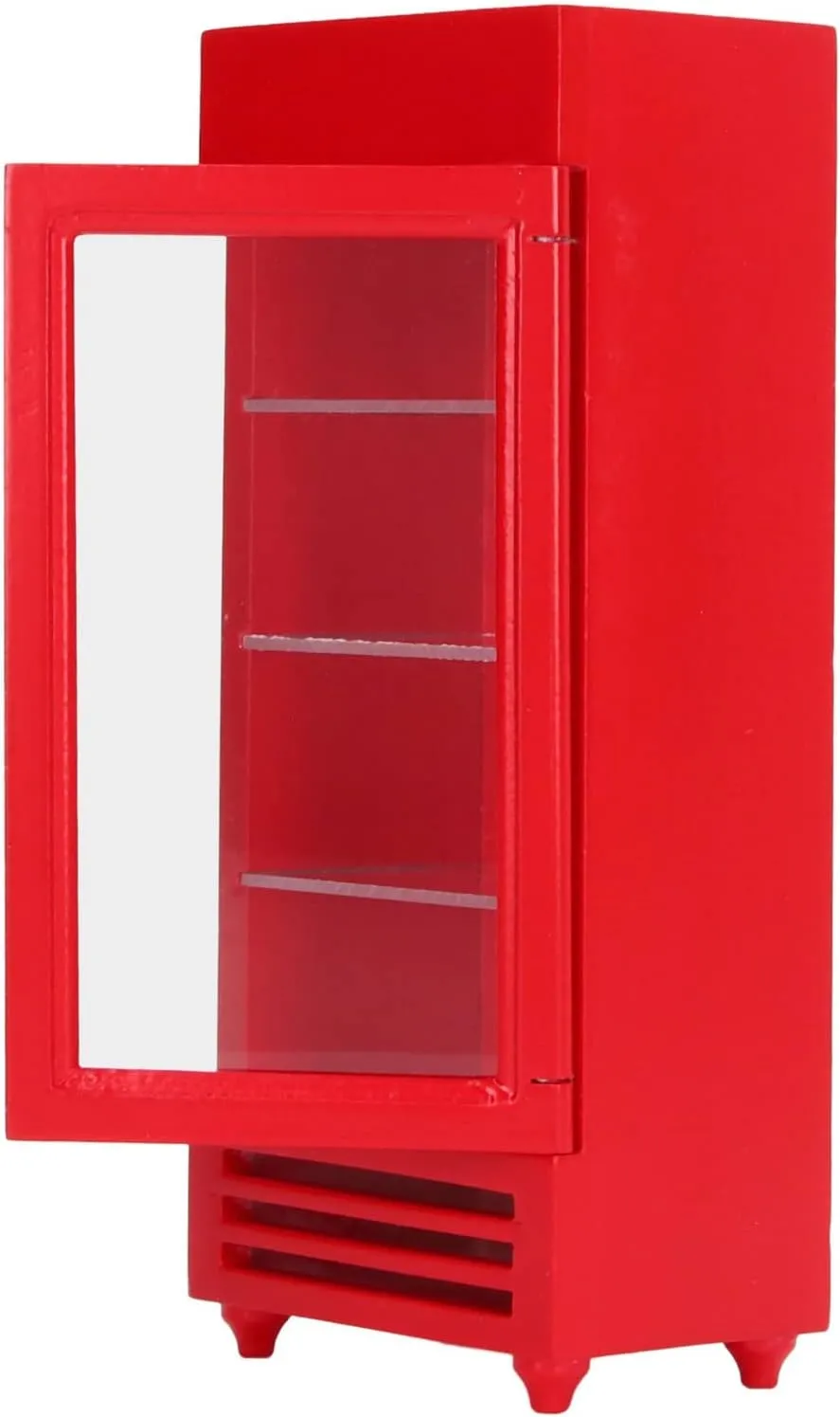 Dollhouse Vertical Refrigerator 1:12 Wood High Simulation Stimulate Bright Color Doll House Vending Machine for DIY, Dollhouse Vertical Refrigerator Doll House Freezer Machine