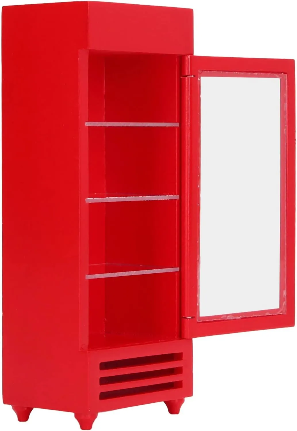 Dollhouse Vertical Refrigerator 1:12 Wood High Simulation Stimulate Bright Color Doll House Vending Machine for DIY, Dollhouse Vertical Refrigerator Doll House Freezer Machine