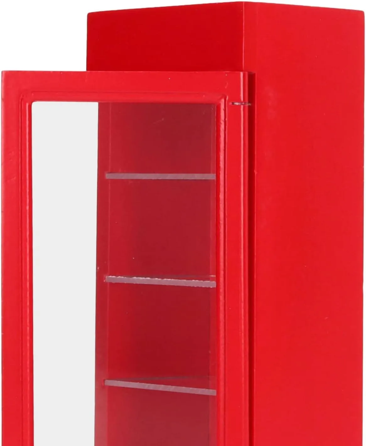 Dollhouse Vertical Refrigerator 1:12 Wood High Simulation Stimulate Bright Color Doll House Vending Machine for DIY, Dollhouse Vertical Refrigerator Doll House Freezer Machine