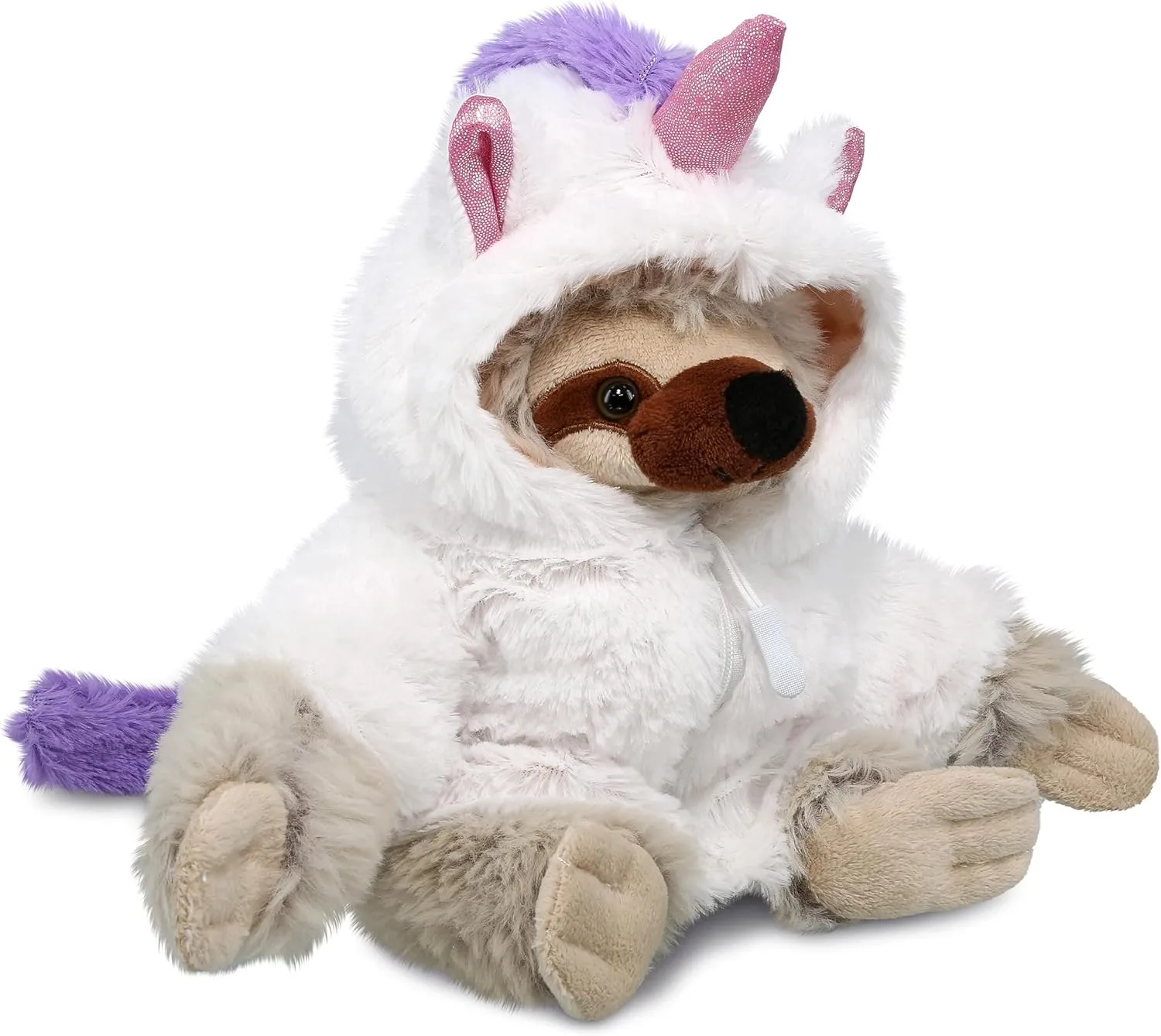 DolliBu Sloth Unicorn Plush Stuffed Animal Toy - Super Soft Slothcorn Dress Up with Removable Plush Unicorn Outfit, Cute Fantasy Wildlife Gift - 7.5 Inches