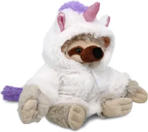 DolliBu Sloth Unicorn Plush Stuffed Animal Toy - Super Soft Slothcorn Dress Up with Removable Plush Unicorn Outfit, Cute Fantasy Wildlife Gift - 7.5 Inches