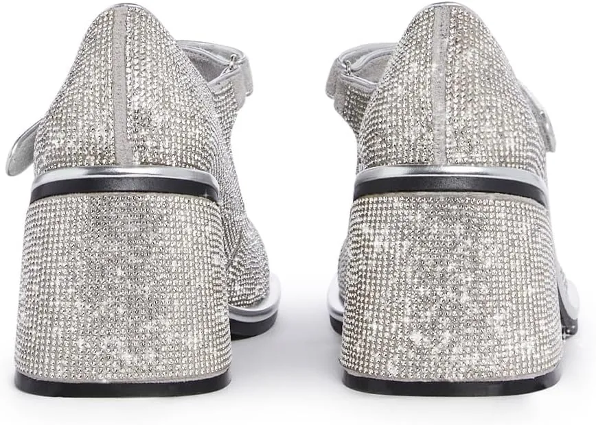 Dolls Kill Desire Me Rhinestone Mary Janes by Sugar Thrillz – Pumps with Sparkling Rhinestones, Block Heels, and Hook-and-Loop Closure, Perfect for Parties and Nights Out