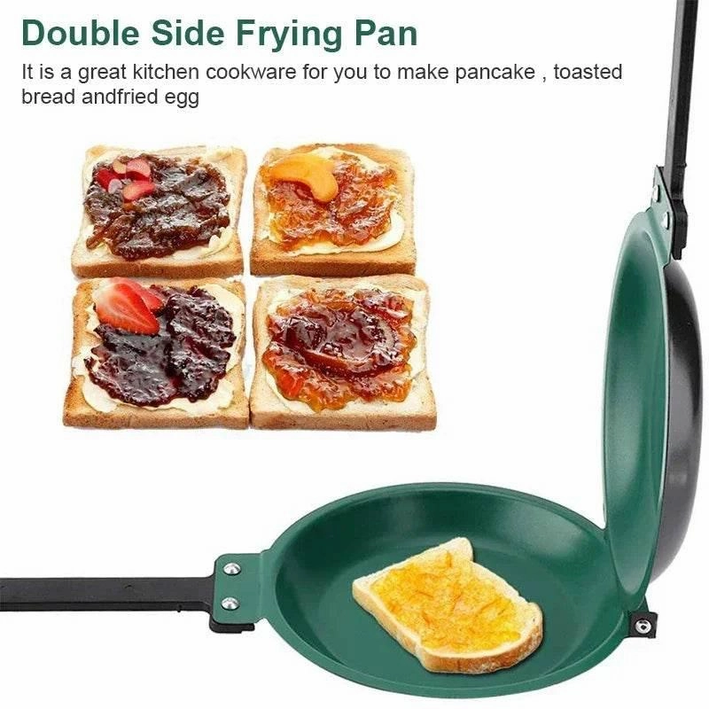 Double-Sided Pancake Frying Pan - Versatile Kitchen Utensil for Omelets and Steaks