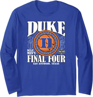Duke Blue Devils Final Four 2025 Men's Basketball Dunk Royal Long Sleeve T-Shirt