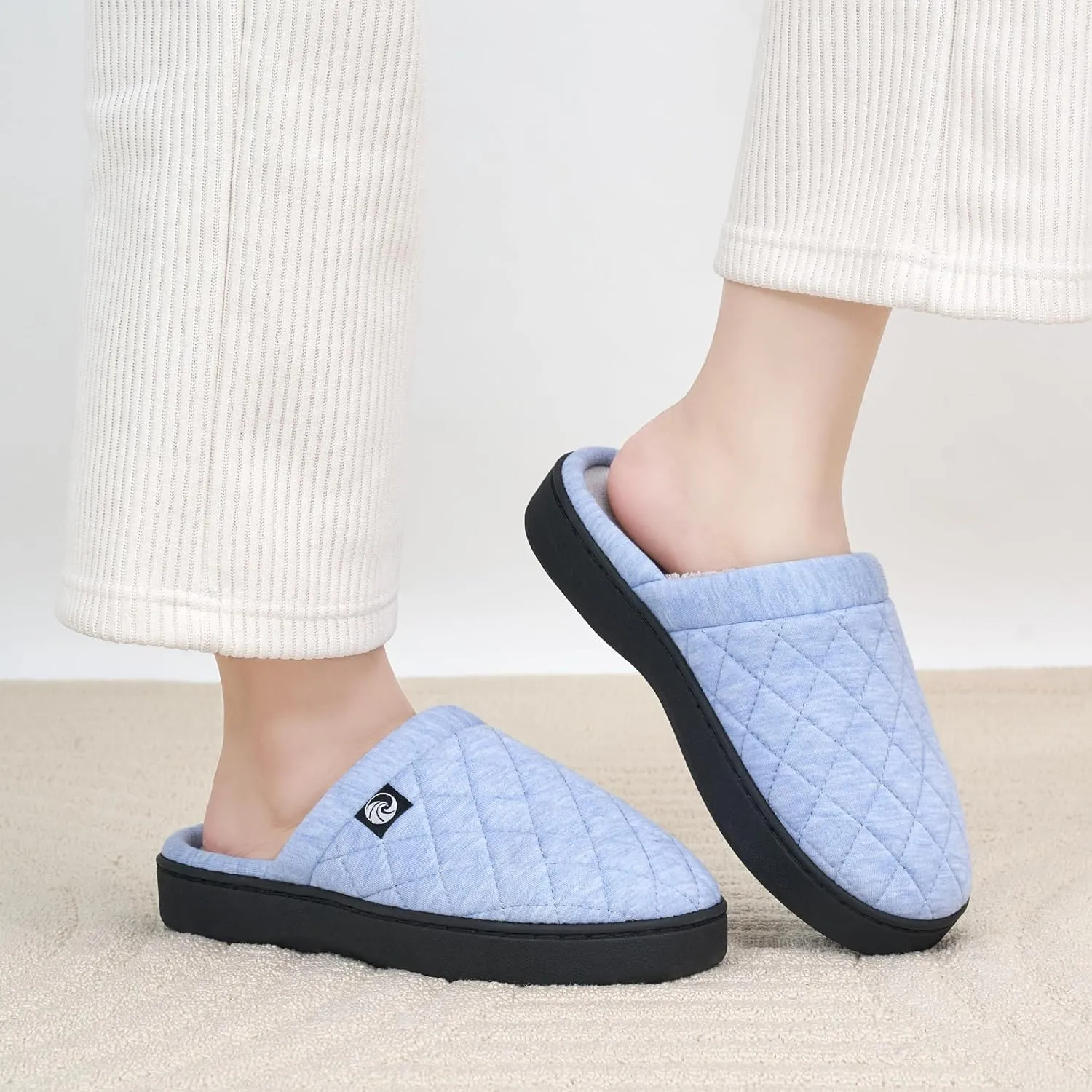 Ecetana Women's & Men's Memory Foam Bedroom Slippers - Comfortable Fuzzy Indoor/Outdoor House Shoes