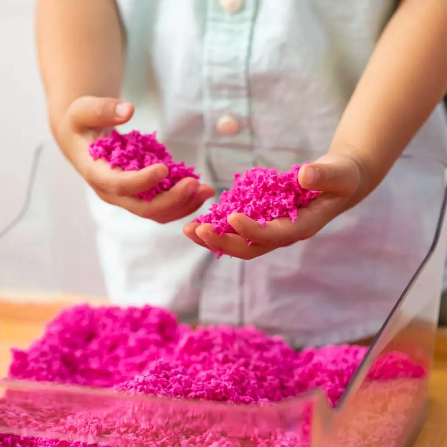Educational Insights Pluffle® 4-Pack - Sensory Bin Foam Set, No Mess Alternative to Sand Toys & Slime for Toddlers, Fun Sensory Table Filler for Home or Classroom, Gift for Kids Ages 3 