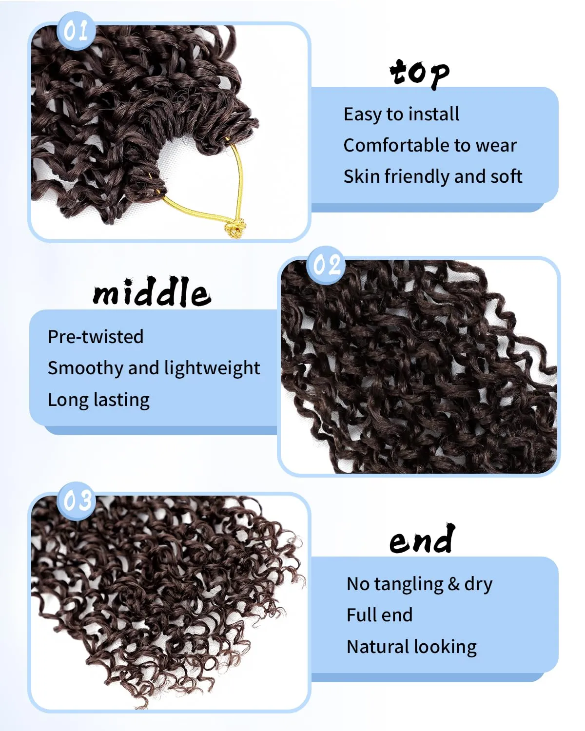 Eerya 10 Inch Yanky Twist Crochet Hair for Women 8 Packs Fluffy Prelooped Senegalese Spring Mini Yankee Yaki Twists Crochet Braids Synthetic Braiding Hair Extensions (10 inch, #4)
