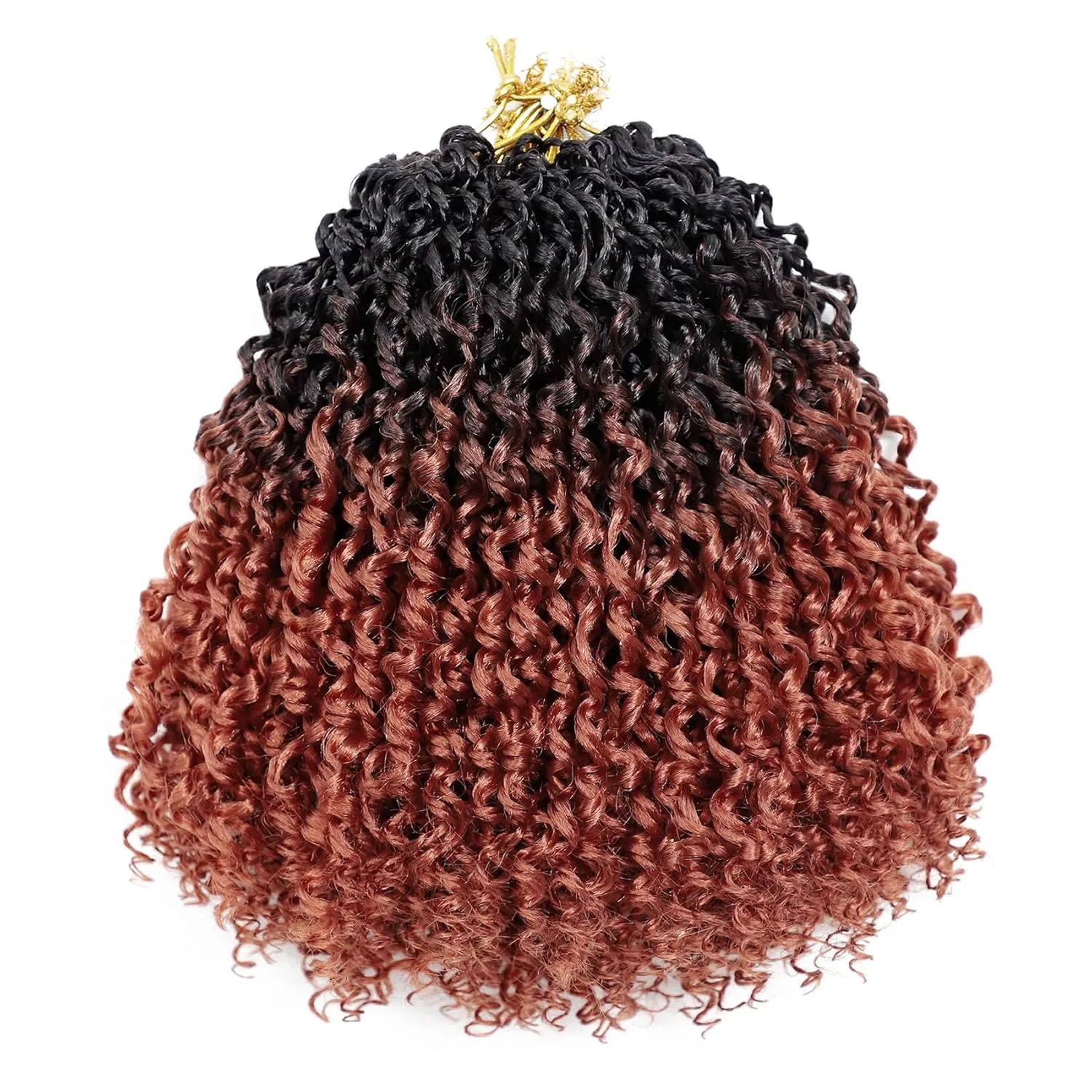 Eerya 8 Inch Yanky Twist Crochet Hair for Women 8 Packs Fluffy Prelooped Senegalese Spring Mini Yankee Yaki Twists Crochet Braids Synthetic Braiding Hair Extensions (8 inch, OT350)