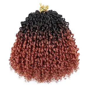 Eerya 8 Inch Yanky Twist Crochet Hair for Women 8 Packs Fluffy Prelooped Senegalese Spring Mini Yankee Yaki Twists Crochet Braids Synthetic Braiding Hair Extensions (8 inch, OT350)