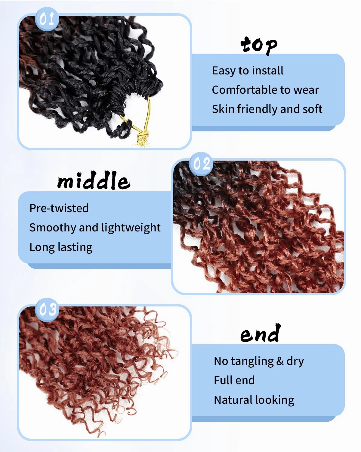 Eerya 10 Inch Yanky Twist Crochet Hair for Women 8 Packs Fluffy Prelooped Senegalese Spring Mini Yankee Yaki Twists Crochet Braids Synthetic Braiding Hair Extensions (10 inch, OT350)