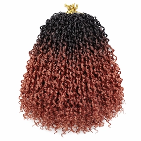 Eerya 10 Inch Yanky Twist Crochet Hair for Women 8 Packs Fluffy Prelooped Senegalese Spring Mini Yankee Yaki Twists Crochet Braids Synthetic Braiding Hair Extensions (10 inch, OT350)