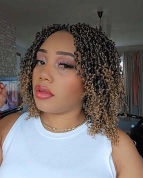 Eerya 10 Inch Yanky Twist Crochet Hair for Women 8 Packs Fluffy Prelooped Senegalese Spring Mini Yankee Yaki Twists Crochet Braids Synthetic Braiding Hair Extensions (10 inch, T27)