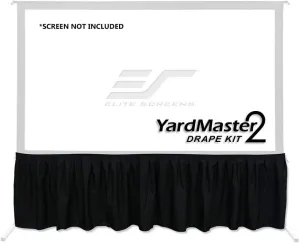 Elite Screens Projector Projection Screen Drape Kit Accessory Uniquely Designed for Yard Master 2/ Yard Master 2 WraithVeil® Dual Series 90″-135″ Models - Black Skirt, ZOMS2-DK