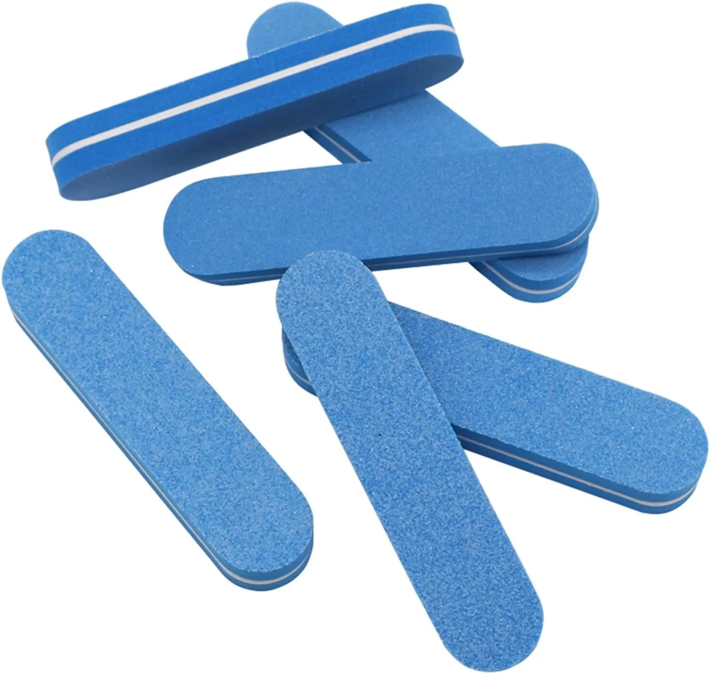 Emery Boards Nail Care kit with Nail File Buffer, 20Pcs/Lot Mini Sanding Sponge Nail File BufferPolish Nail Art Manicure Pedicure Blue Nail File 100/180(Lime)